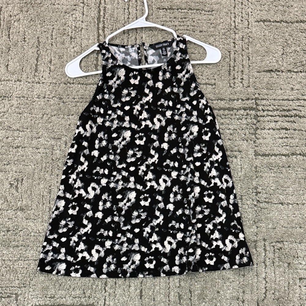 Ellen Tracy Kids' Black and White Patterned Tank Top